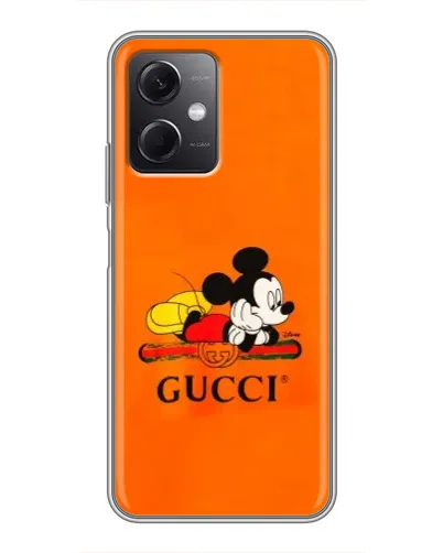 Чохол для Xiaomi Redmi Note 12 (5G) з картинкою «Міккі Маус Gucci — помаранч» Чохол для Xiaomi Redmi Note 12 (5G) з картинкою «Міккі Маус Gucci — помаранч»