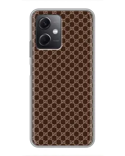 Чохол для Xiaomi Redmi Note 12 (5G) з картинкою «Gucci — шоколадна сітка»