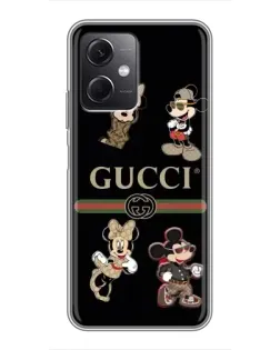 Чохол для Xiaomi Redmi Note 12 (5G) з картинкою «Gucci — герої Disney та монограма»