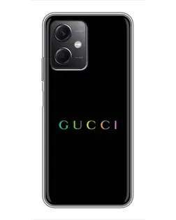 Чохол для Xiaomi Redmi Note 12 (5G) з картинкою «Gucci — неоновий мінімалізм»