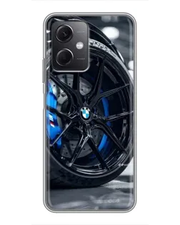 Чохол для Xiaomi Redmi Note 12 (5G) з картинкою «Колесо BMW зблизька»