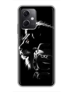 Чохол для Xiaomi Redmi Note 12 (5G) з картинкою «BMW та лев»
