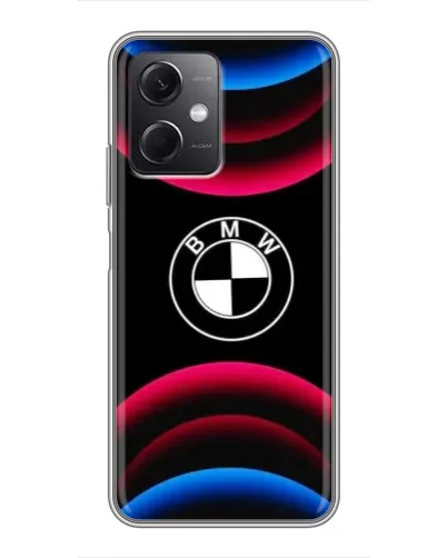 Чохол для Xiaomi Redmi Note 12 (5G) з картинкою «Логотип BMW та неонові дуги»