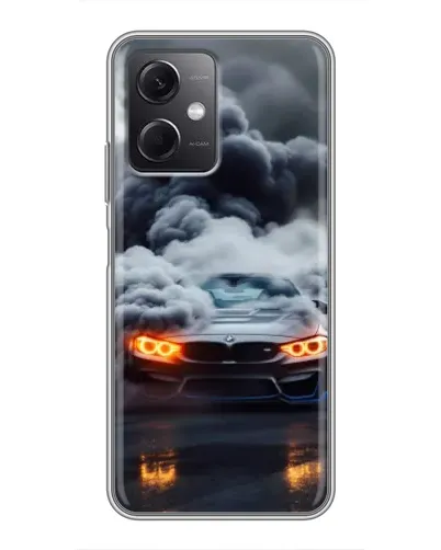 Чохол для Xiaomi Redmi Note 12 (5G) з картинкою «BMW у диму»