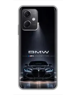 Чохол для Xiaomi Redmi Note 12 (5G) з картинкою «BMW крізь нічне місто»