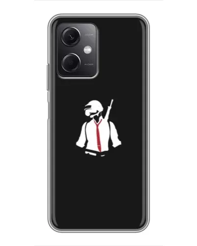 Чохол для Xiaomi Redmi Note 12 (5G) з картинкою «PUBG — силует воїна»