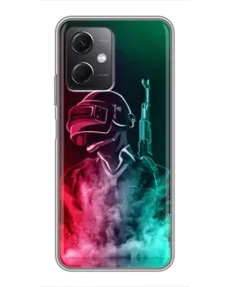 Чохол для Xiaomi Redmi Note 12 (5G) з картинкою «PUBG — вогняний воїн»