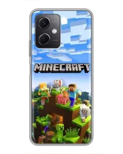 Чохол для Xiaomi Redmi Note 12 (5G) з картинкою «Minecraft класичний світ»