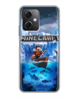 Чохол для Xiaomi Redmi Note 12 (5G) з картинкою «Minecraft льодянийсвіт»