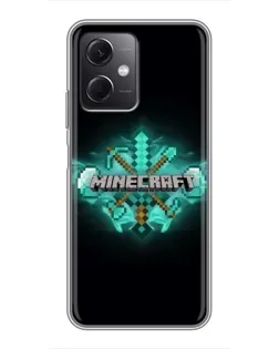 Чохол для Xiaomi Redmi Note 12 (5G) з картинкою «Minecraft Diamond лого»