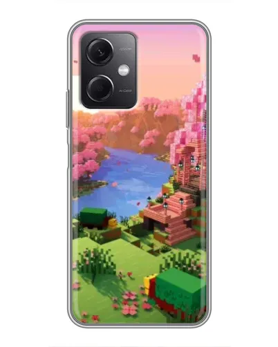 Чохол для Xiaomi Redmi Note 12 (5G) з картинкою «Рожеве дерево Minecraft»