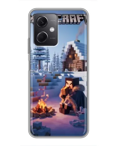 Чохол для Xiaomi Redmi Note 12 (5G) з картинкою «Зимовий Minecraft»