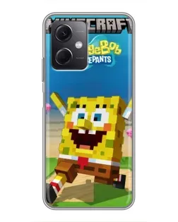 Чехол для Xiaomi Redmi Note 12 (5G) с картинкой «Губка Боб Minecraft» Чехол для Xiaomi Redmi Note 12 (5G) с картинкой «Губка Боб Minecraft»