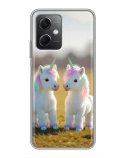 Чохол для Xiaomi Redmi Note 12 (5G) з картинкою «Пара єдинорогів»