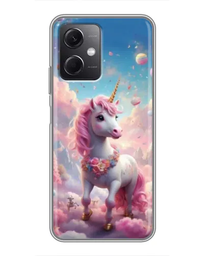Чохол для Xiaomi Redmi Note 12 (5G) з картинкою «Єдиноріг серед хмар»