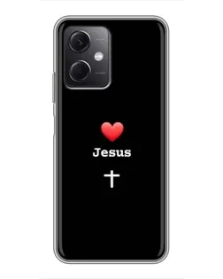 Чохол для Xiaomi Redmi Note 12 (5G) з картинкою «Серце - Jesus» Чохол для Xiaomi Redmi Note 12 (5G) з картинкою «Серце - Jesus»