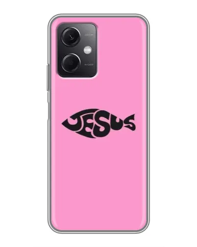 Чохол для Xiaomi Redmi Note 12 (5G) з картинкою «Рожевий символ Jesus»