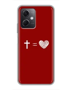 Чехол для Xiaomi Redmi Note 12 (5G) с картинкой «Уравнение любви»