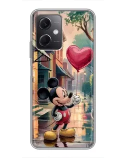 Чохол для Xiaomi Redmi Note 12 (5G) з картинкою «Міккі та кулька-серце»