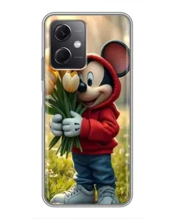 Чохол для Xiaomi Redmi Note 12 (5G) з картинкою «Міккі з тюльпанами»