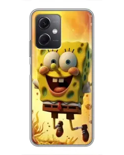 Чохол для Xiaomi Redmi Note 12 (5G) з картинкою «Губка Боб стрибає»