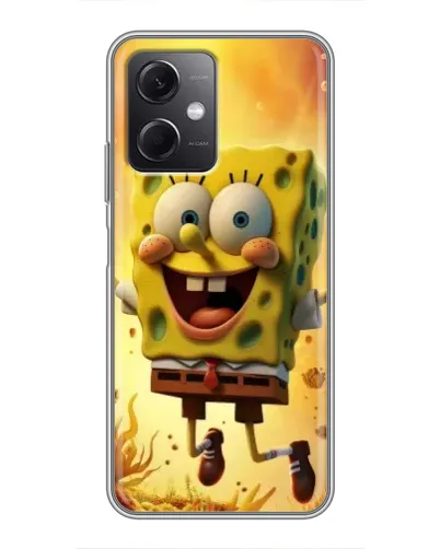 Чохол для Xiaomi Redmi Note 12 (5G) з картинкою «Губка Боб стрибає»