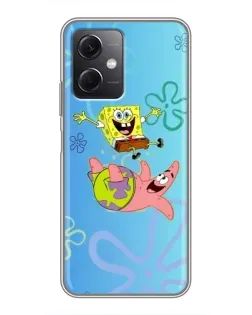 Чохол для Xiaomi Redmi Note 12 (5G) з картинкою «Спанч Боб та Патрік»