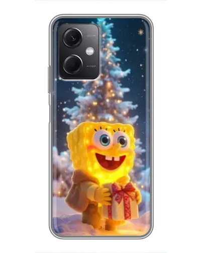 Чохол для Xiaomi Redmi Note 12 (5G) з картинкою «Різдвяний Спанч Боб»