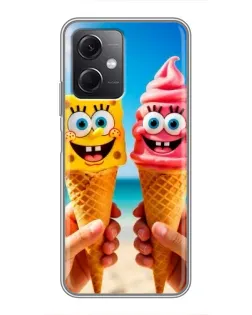 Чохол для Xiaomi Redmi Note 12 (5G) з картинкою «Спанч Боб морозиво»