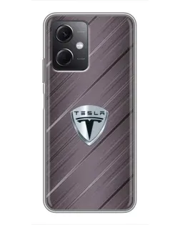 Чохол для Xiaomi Redmi Note 12 (5G) з картинкою «Металева текстура Tesla»
