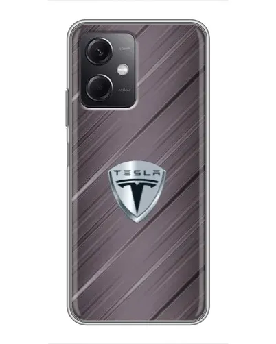 Чохол для Xiaomi Redmi Note 12 (5G) з картинкою «Металева текстура Tesla»