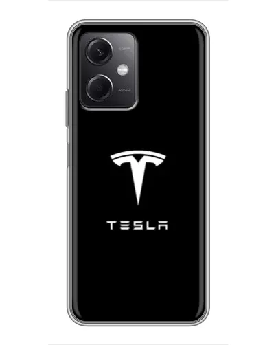 Чохол для Xiaomi Redmi Note 12 (5G) з картинкою «Tesla White Logo»
