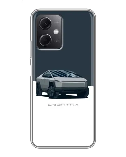 Чохол для Xiaomi Redmi Note 12 (5G) з картинкою «Сріблястий Cybertruck Tesla»