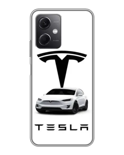Чохол для Xiaomi Redmi Note 12 (5G) з картинкою «Tesla White Style»