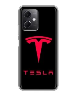 Чохол для Xiaomi Redmi Note 12 (5G) з картинкою «Tesla Red Logo»