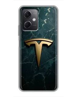 Чохол для Xiaomi Redmi Note 12 (5G) з картинкою «Мармурова Tesla Gold»