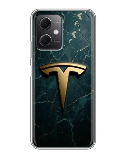 Чохол для Xiaomi Redmi Note 12 (5G) з картинкою «Мармурова Tesla Gold»