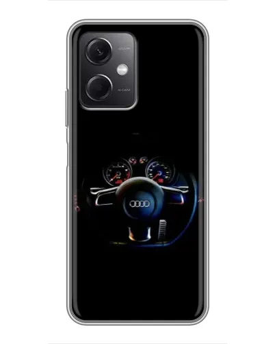 Чохол для Xiaomi Redmi Note 12 (5G) з картинкою «Салон Audi — кермо»