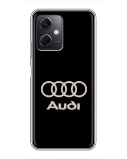 Чохол для Xiaomi Redmi Note 12 (5G) з картинкою «Audi — золотий логотип»
