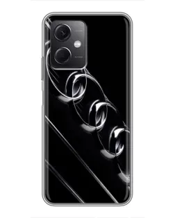 Чохол для Xiaomi Redmi Note 12 (5G) з картинкою «Audi — абстрактні кільця»