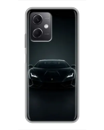 Чохол для Xiaomi Redmi Note 12 (5G) з картинкою «Чорний Lamborghini Aventador»