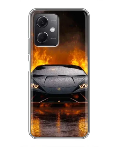 Чохол для Xiaomi Redmi Note 12 (5G) з картинкою «Lamborghini у вогні»