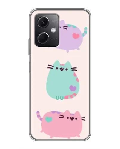 Чохол для Xiaomi Redmi Note 12 (5G) з картинкою «Pusheen тріо»