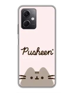 Чохол для Xiaomi Redmi Note 12 (5G) з картинкою «Pusheen логотип»