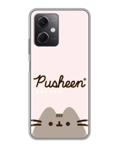 Чохол для Xiaomi Redmi Note 12 (5G) з картинкою «Pusheen логотип»