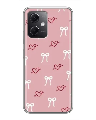 Чохол для Xiaomi Redmi Note 12 (5G) з картинкою «Серця та банти»