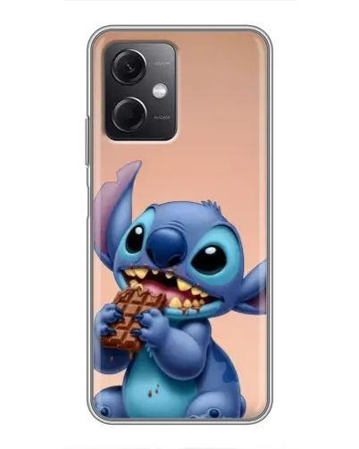 Чехол для Xiaomi Redmi Note 12 (5G) с картинкой «Стич ест шоколад»
