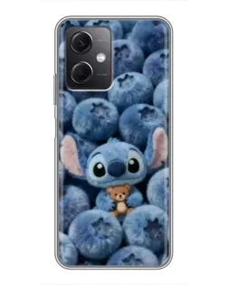 Чехол для Xiaomi Redmi Note 12 (5G) с картинкой «Стич и голубика»
