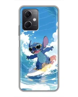 Чехол для Xiaomi Redmi Note 12 (5G) с картинкой «Стич на волне»