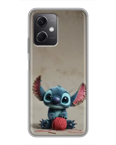 Чехол для Xiaomi Redmi Note 12 (5G) с картинкой «Стич на коричневом фоне»